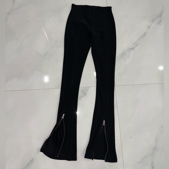Zara black pants. Stretchy split hem pants worn once - Picture 1 of 3